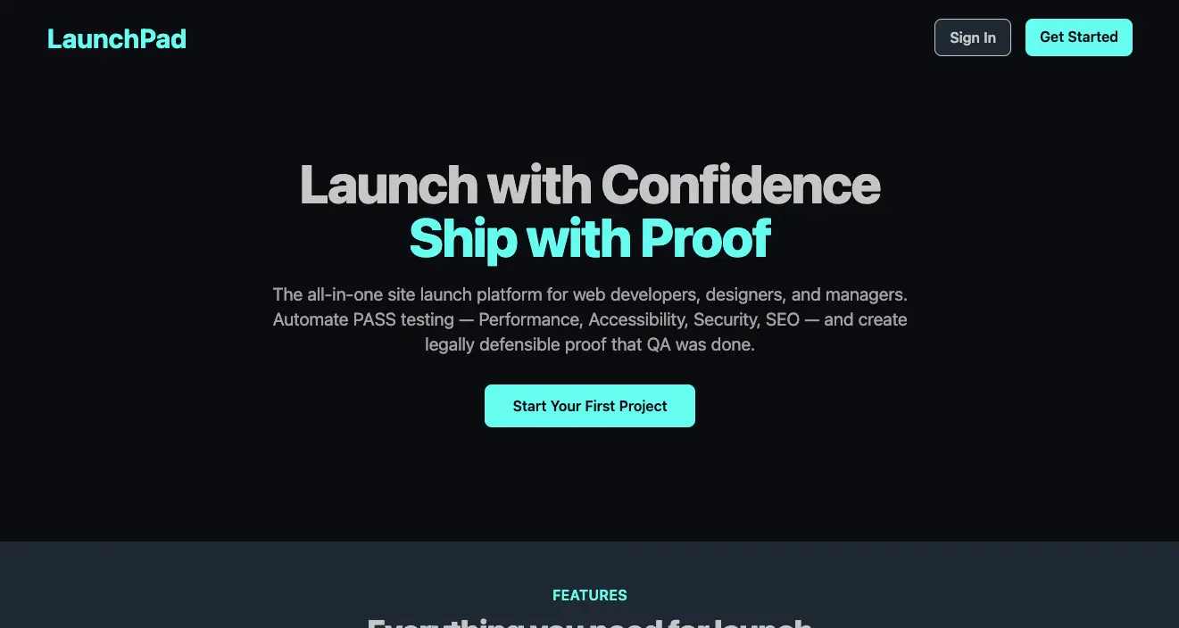 LaunchPad Screenshot